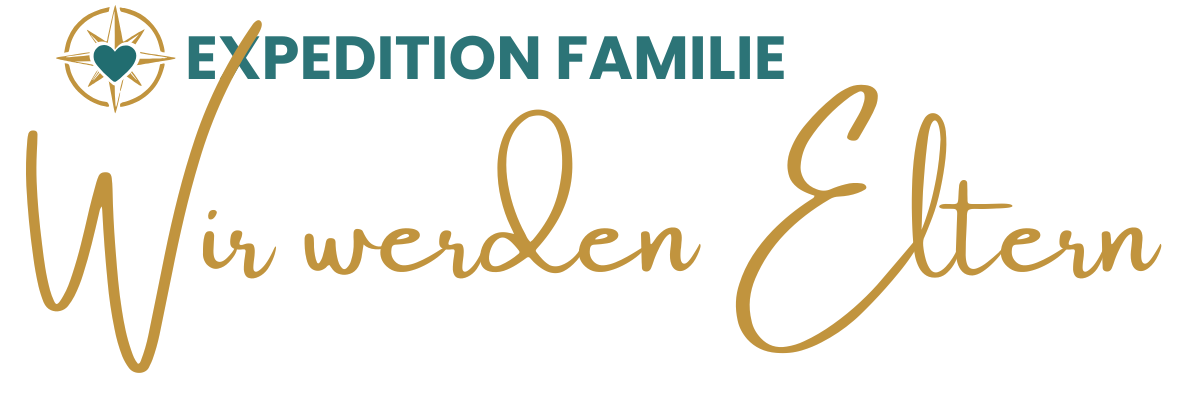 Expedition Familie – Videokurs für werdende Eltern 3 Expedition Familie Logo mit Kompass-Herz und Slogan Wir werden Eltern