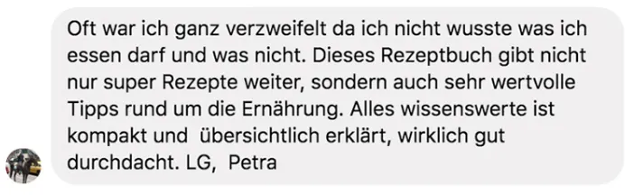 Kundenstimme von Petra über Fatburner-Rezepte E-Book mit Profilbild