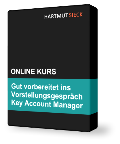 Produktbox Online Kurs Gut vorbereitet ins Vorstellungsgespräch Key Account Manager von Hartmut Sieck