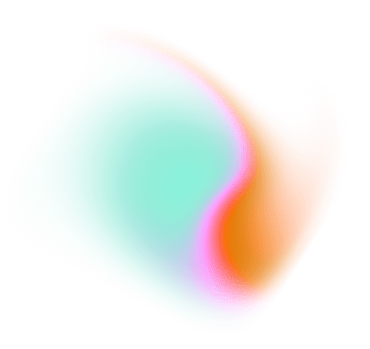 Abstrakte dekorative Grafik mit Farbverlauf von Türkis über Pink zu Orange