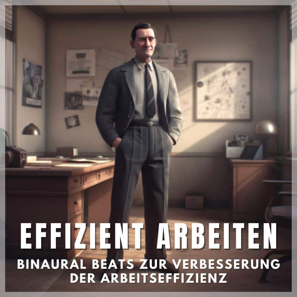 Effizient Arbeiten Cover mit Mann in Business-Anzug im Büro