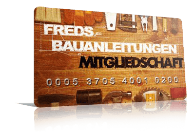 Membership-Card von Fred's Bauanleitungen mit Mitgliedschaftsnummer