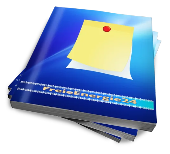 Stapel von Büchern mit blauem Cover und gelber Notiz mit rotem Punkt