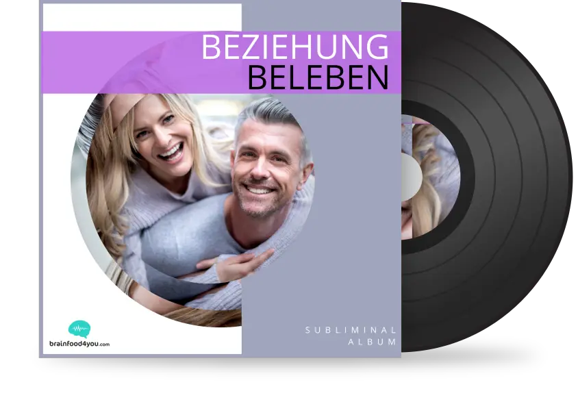 Subliminal Album Cover Beziehung beleben mit glücklichem Paar in Kreis