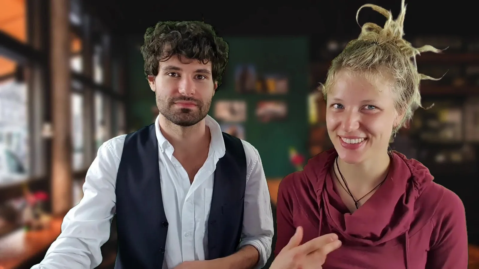 Video Screenshot Mann und Frau in Gespräch, Testimonial Gesprächsthemen