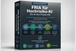 CopeCart Produktbox FRIA für Hochrisiko-KI EU AI Act Praxis-Kit mit Prozessablauf-Grafik
