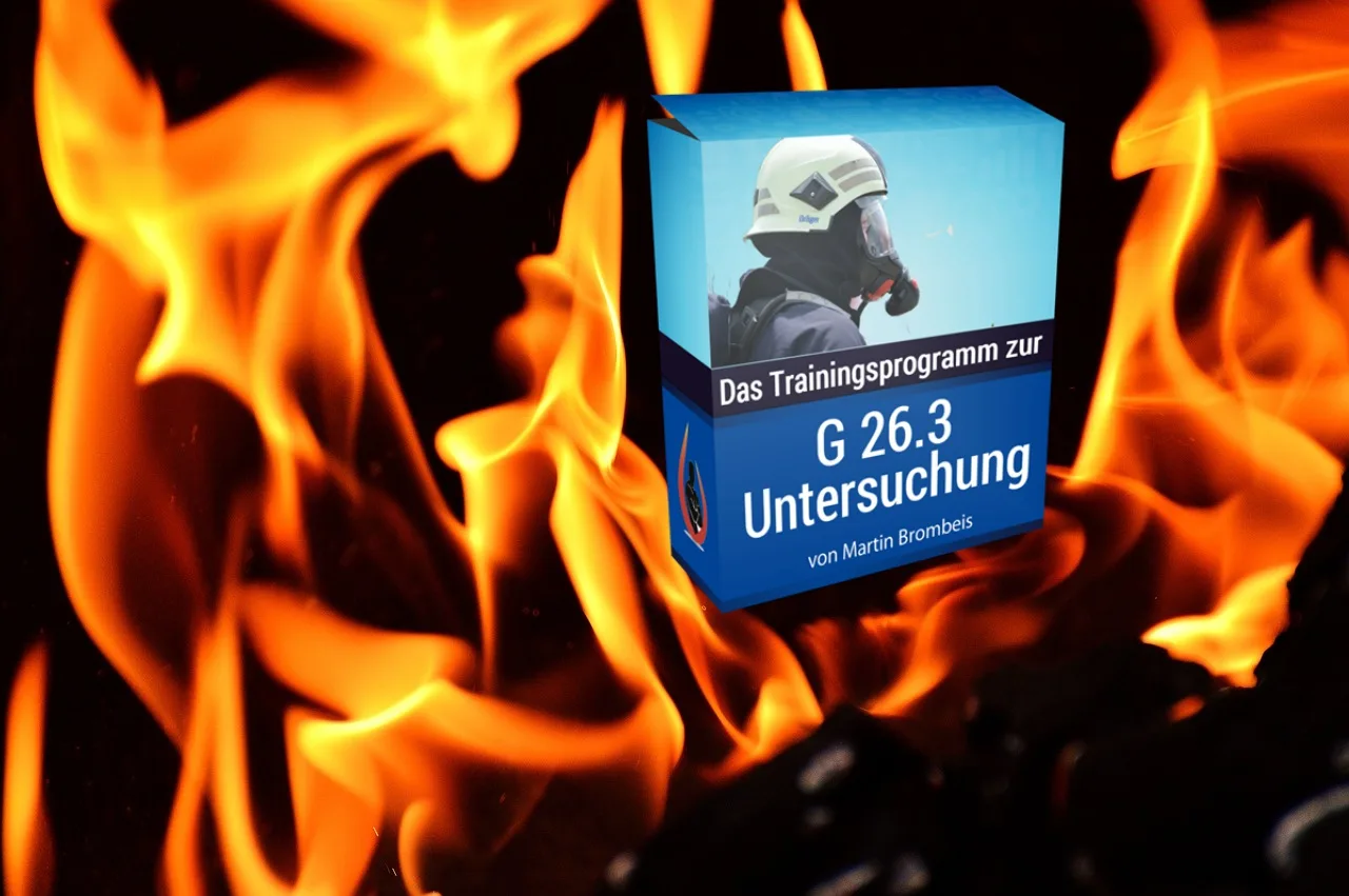 Produktbox G 26.3 Untersuchung umgeben von Flammen und Feuer