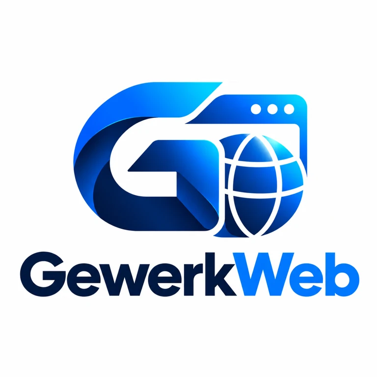 GewerkWeb Logo mit Browser-Fenster und Globus-Symbol