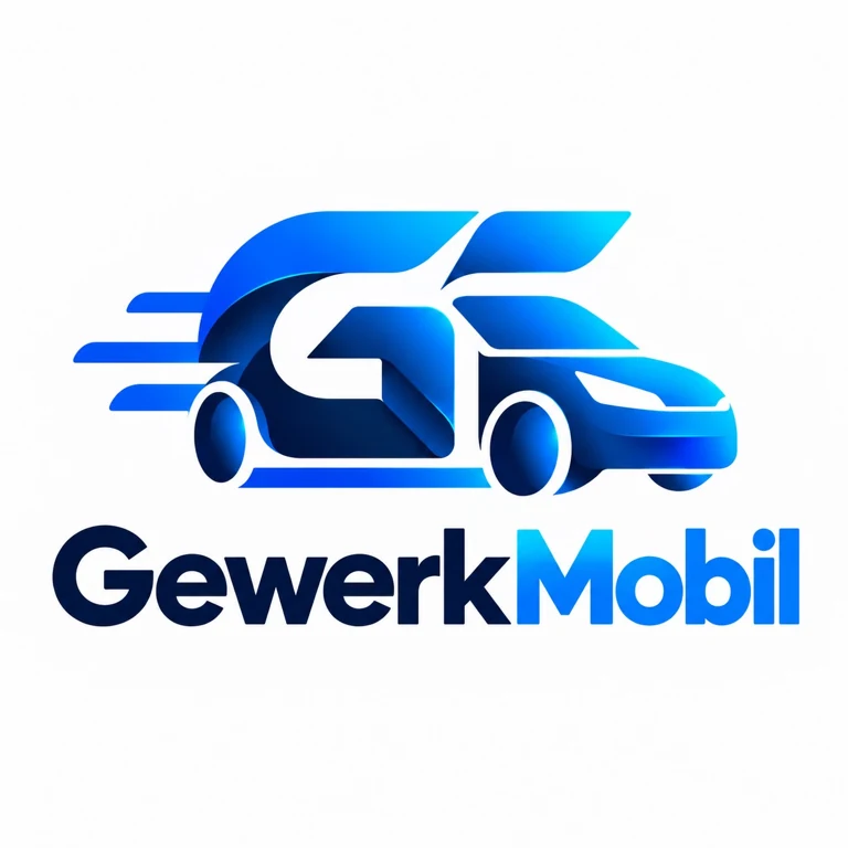 GewerkMobil Logo mit blauem G und stilisiertem Auto