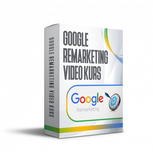 Google Remarketing Video Kurs Box mit Schatten und 3D-Effekt