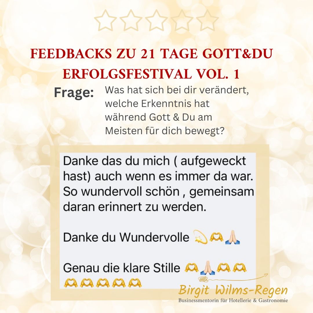Erfolgsmethoden aus dem GodSpeed ErfolgsFestival Gott und Du