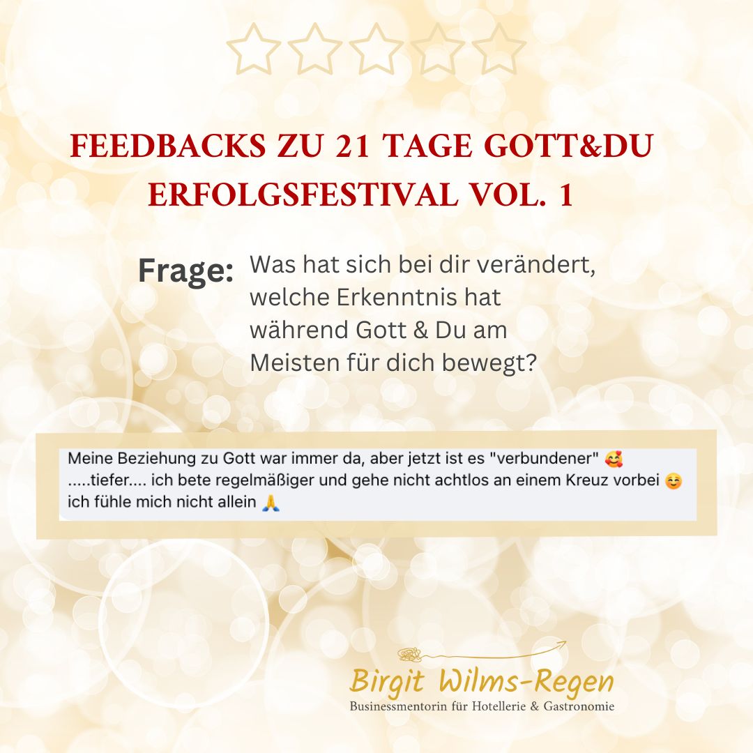 Kursinhalt des GodSpeed ErfolgsFestivals Gott und Du