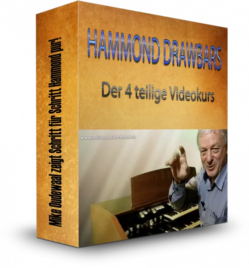 Produktbox Hammond Drawbars Pur Videokurs mit Helmut Eder am Keyboard