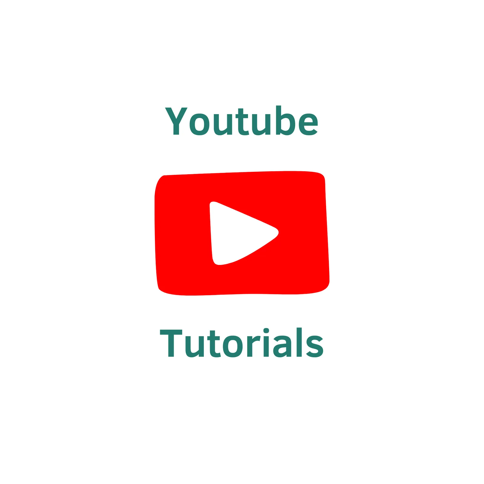 Weiße Fläche mit YouTube Logo und grünem Text