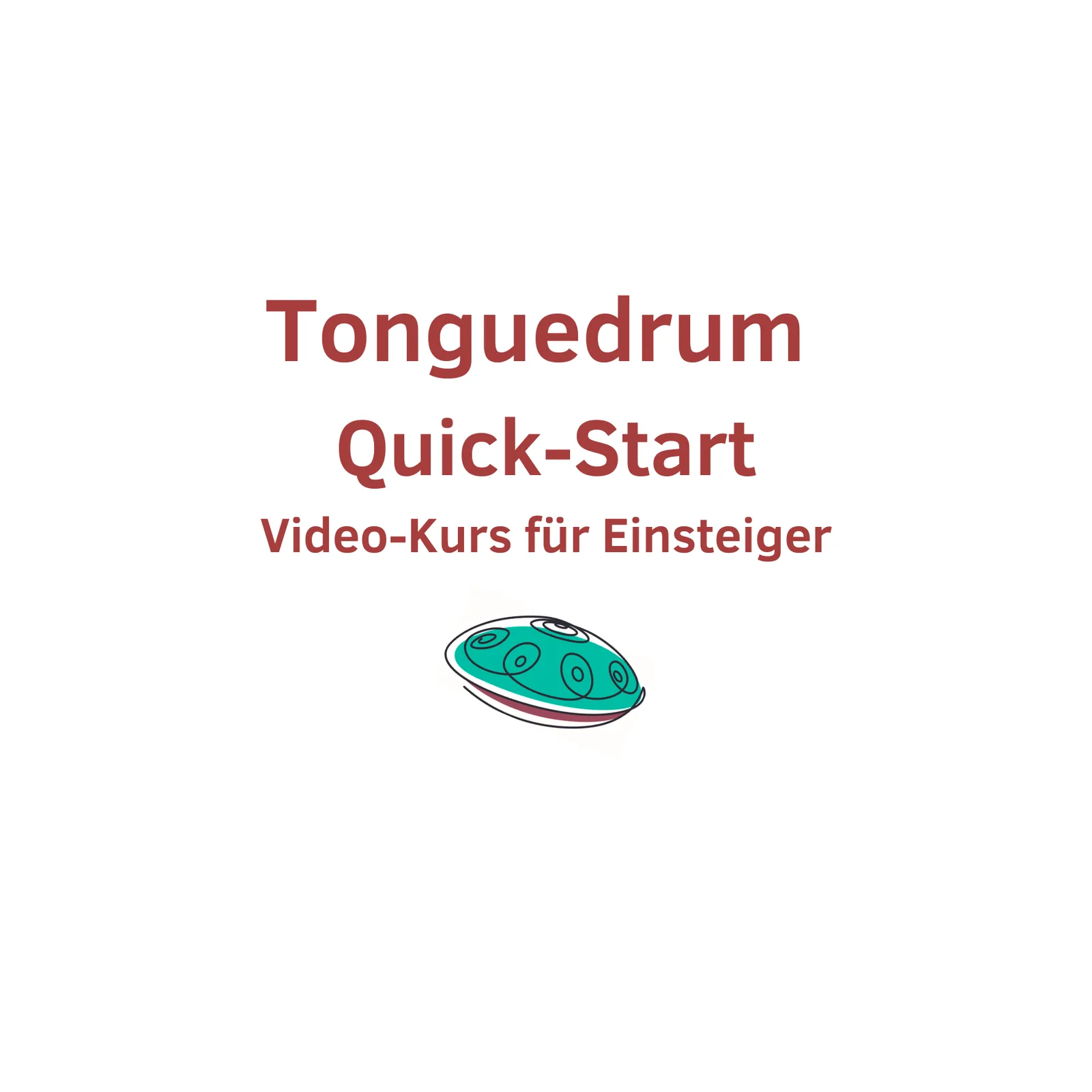 Weiße Fläche mit Tongedrum Symbol und rotem Text