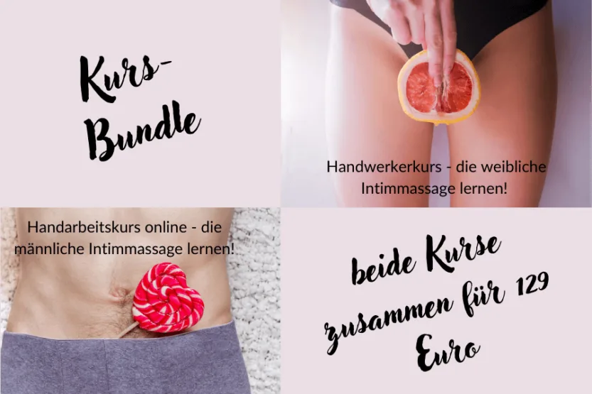 Kurs-Bundle Promotional Grafik mit Grapefruit und Lollipop für Intimmaßage-Kurse