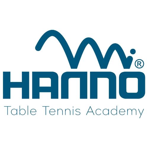 HANNO Table Tennis Academy Logo mit Wellen-Symbol und Registered Trademark
