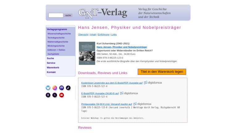 Hans Jensen, Physiker und Nobelpreisträger – Biografie als E-Book