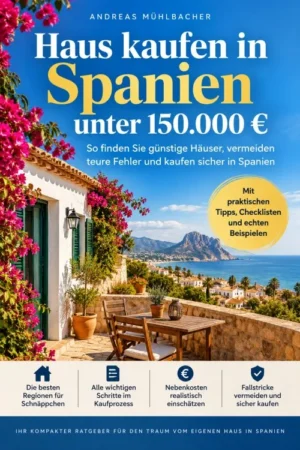 Mockup des E-Books Haus kaufen in Spanien unter 150.000 €