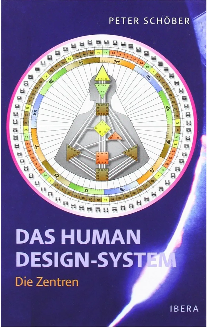 Buchcover Das Human Design-System Die Zentren von Peter Schöber mit zentriert angeordnetem Mandala-Diagramm