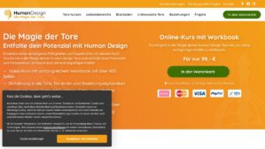 Human Design Tore – Online-Kurs – Ansicht der Verkaufsseite