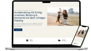 Mockup des Kurses auf Laptop und Smartphone mit Kurs-Übersicht