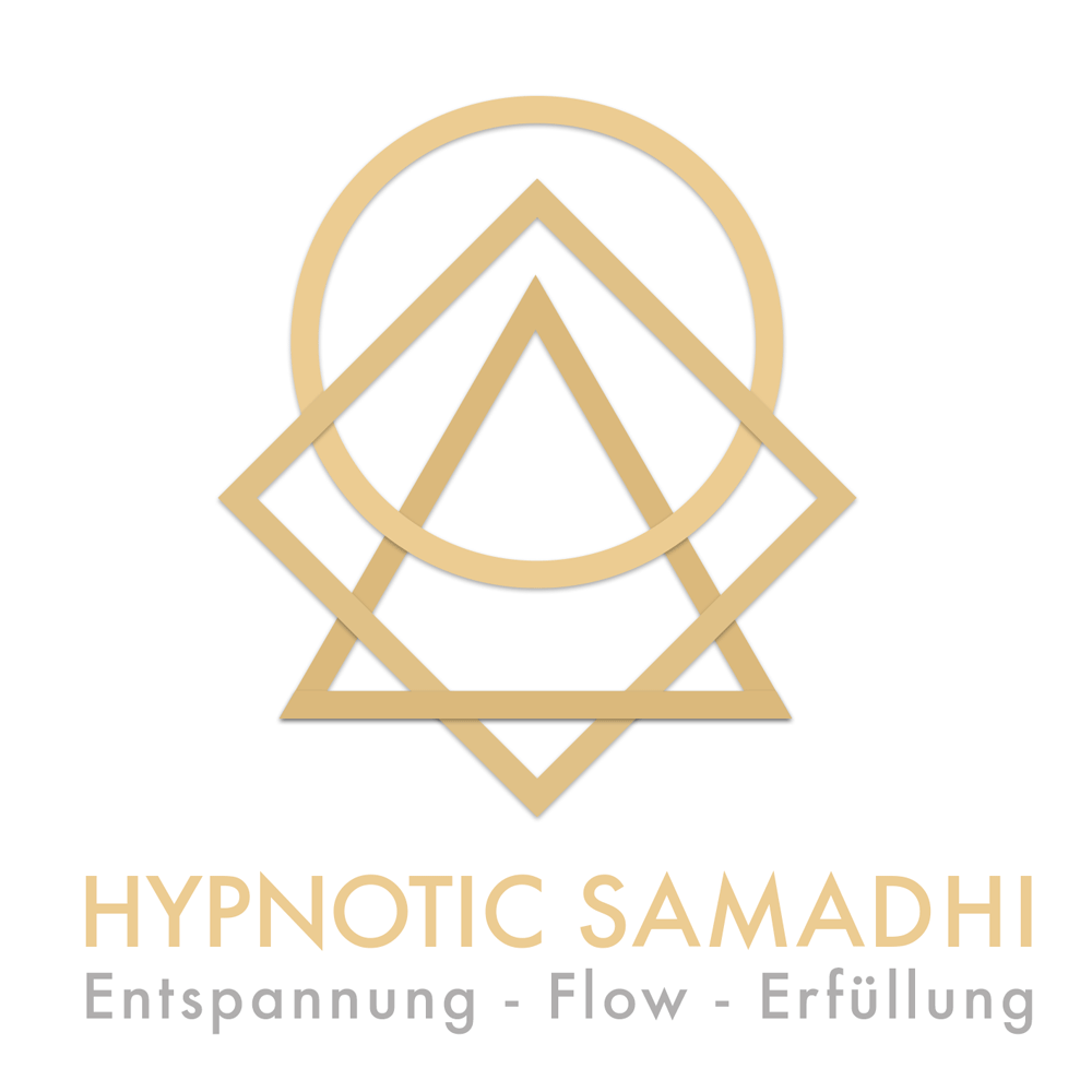 CD Cover Hypnotic Samadhi mit goldenem geometrischem Symbol und Subtitle