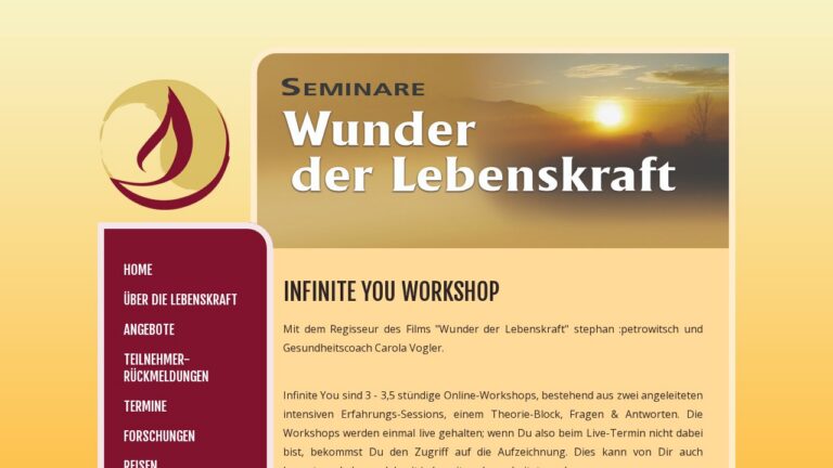 Infinite You Workshop – Selbstheilung von stephan :petrowitsch