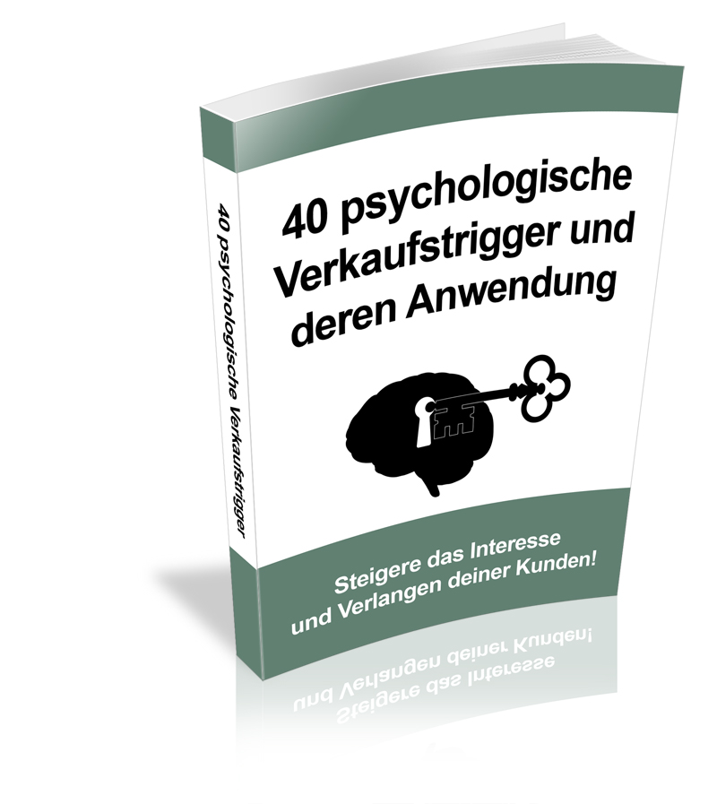 Instagram Marketing Funnel-Paket – Vorlagen für Affiliate-Funnel 5 E-Book-Cover 40 psychologische Verkaufstrigger mit Schlüssel-Symbol und grünem Balken
