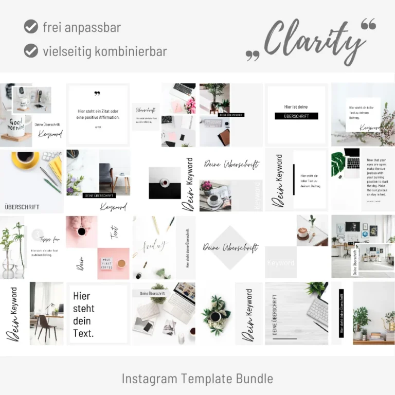 Instagram Template Bundle Clarity von Stina Gardener
