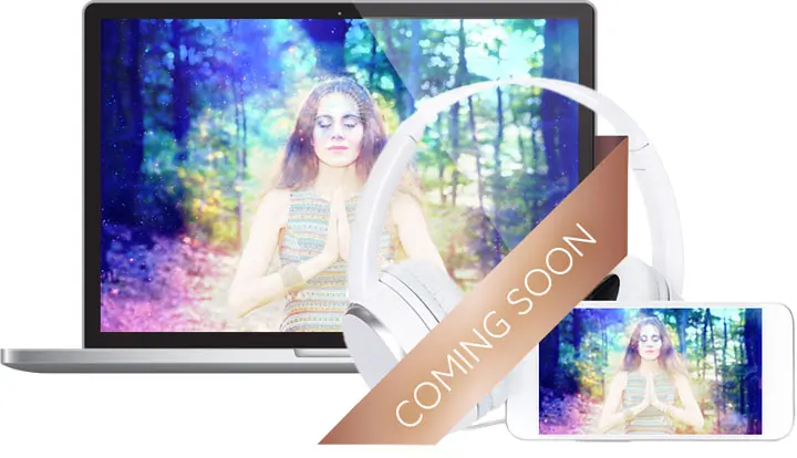 Intuition Community – Coaching für Herzens-Business 14 Multi-Device Mockup Meditation Divine Manifestation – Laptop, Tablet, Smartphone, Coming Soon Banner