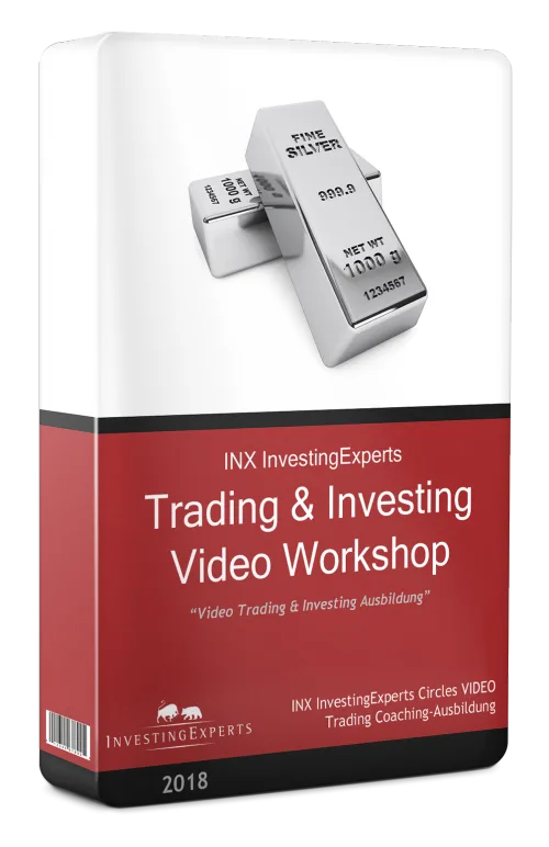 INX InvestingExperts Trading & Investing Video Workshop Produktbox mit Silberbarren