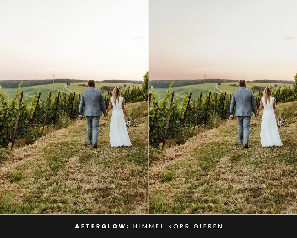 Hochzeitsfoto-Bearbeitung: Himmel Korrektur und Glow-Effekt mit AfterGlow Smart Mask
