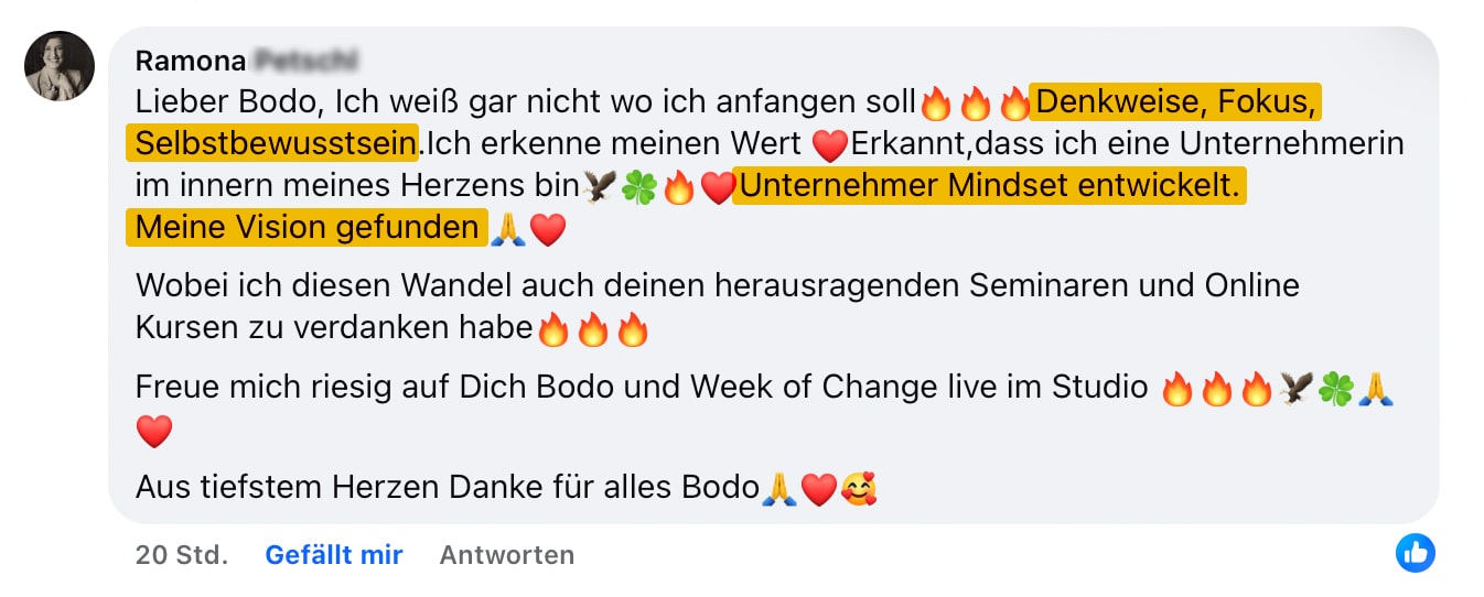 Kundenstimme zum Buch Karriere mit System von Bodo Schäfer
