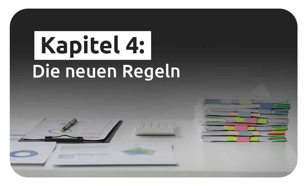 Kapitel 4 Übersicht mit Schreibutensilien und Dokumenten am Schreibtisch