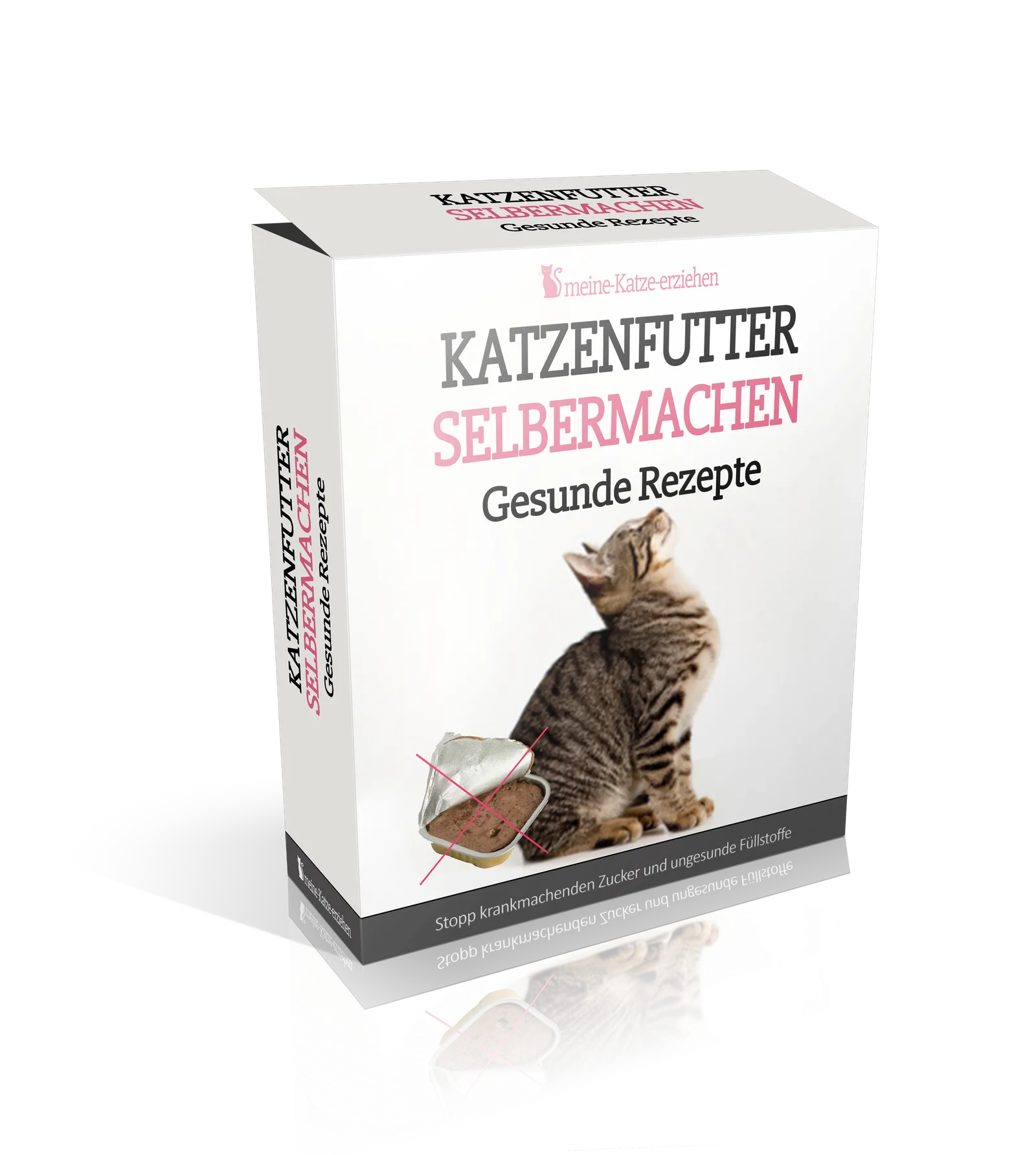 Produktbox Katzenfutter Selbermachen - Gesunde Rezepte mit Kätzchen-Motiv