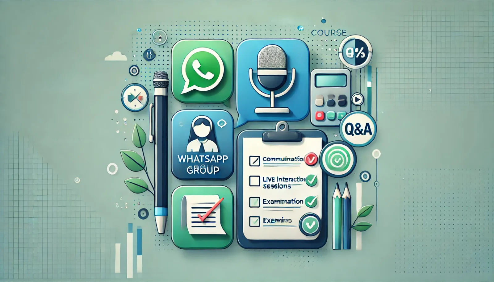 Kurs-Modul Admin: WhatsApp Gruppe, Live Q&A, Kommunikation, Checkliste