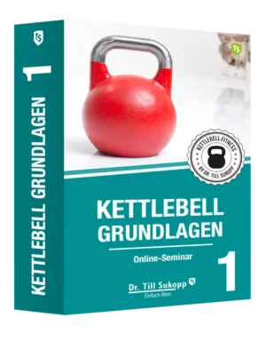 Kettlebell-Grundlagen Online-Seminar Cover von Dr. Till Sukopp mit roter Kettlebell