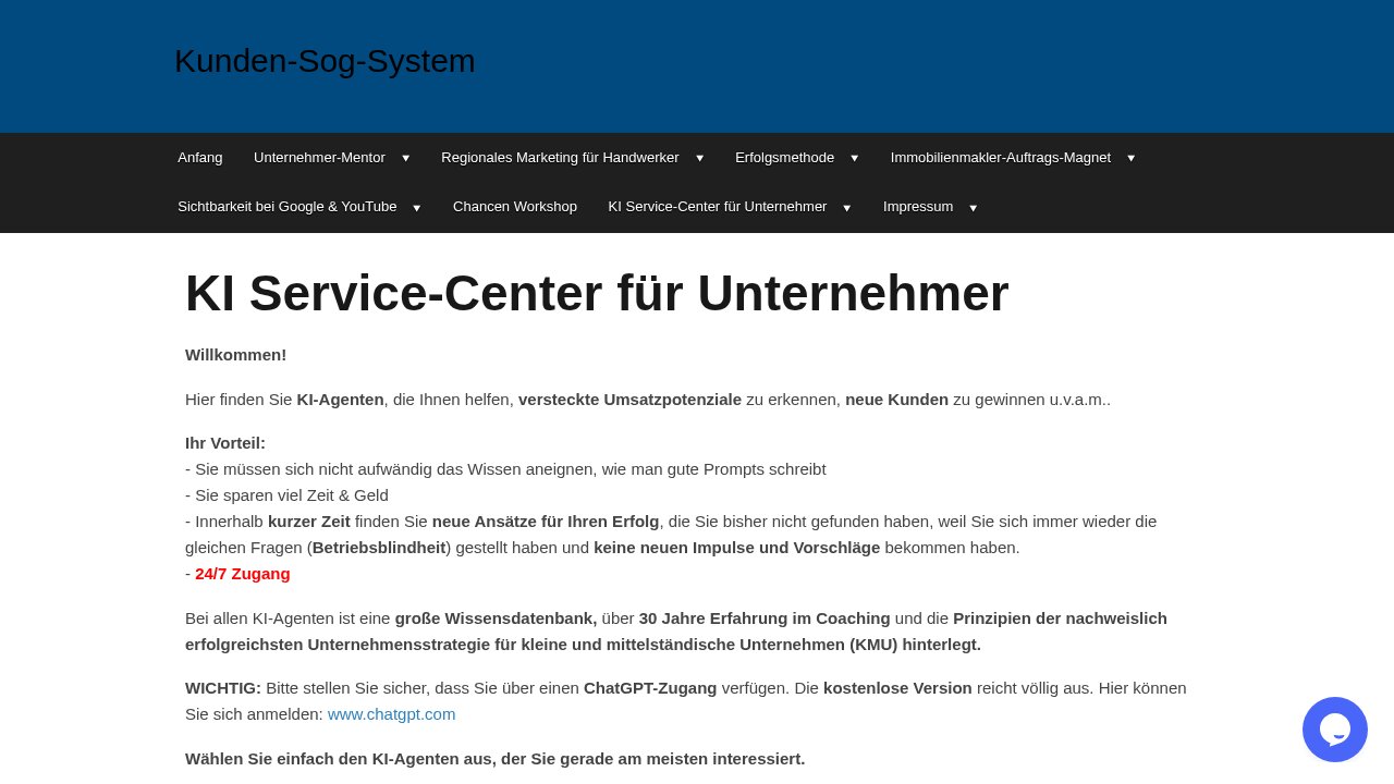KI-Agent: Die 7 Minuten Unternehmensdiagnose – Ansicht der Verkaufsseite
