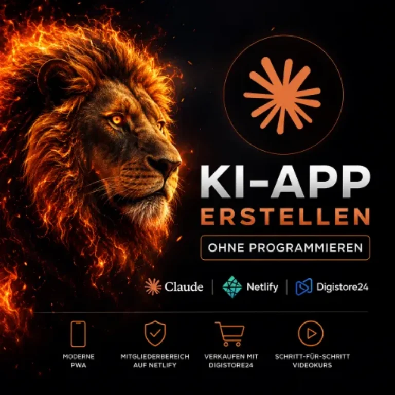 KI-App Masterclass – Videokurs zum Software-Verkauf ohne Code