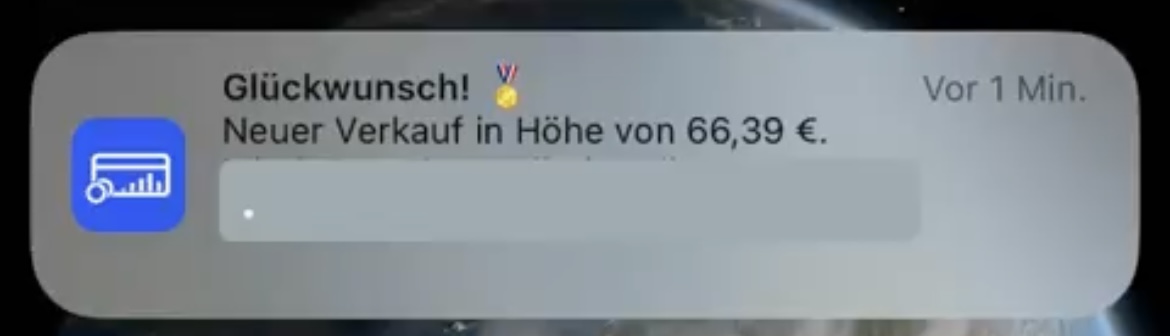KI Selling – Mit künstlicher Intelligenz Geld verdienen 7 Benachrichtigung über erfolgreichen Verkauf von 66,39 Euro vor einer Minute