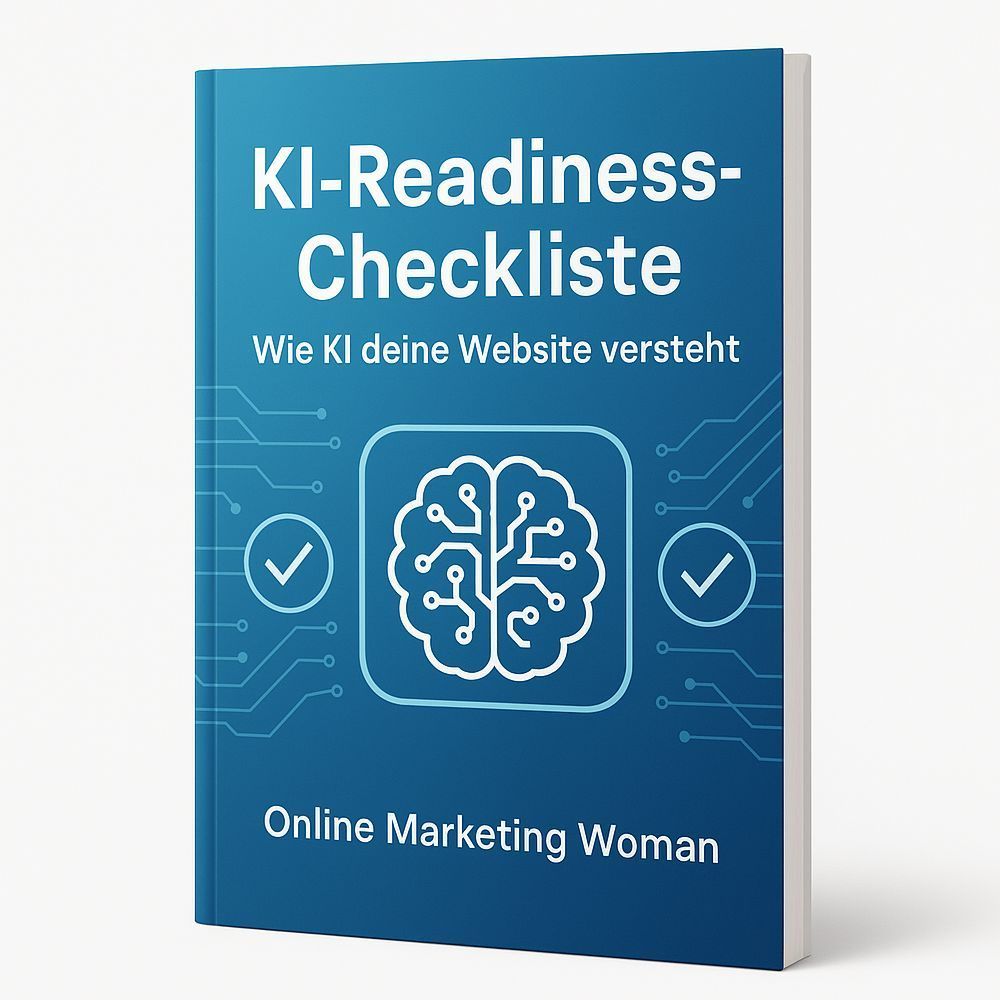KI-Readiness-Checkliste Cover mit blauem Design und Gehirn-Symbol mit Schaltkreisen