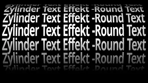Vertikaler Text-Animation mit deutschem Text auf schwarzem Hintergrund