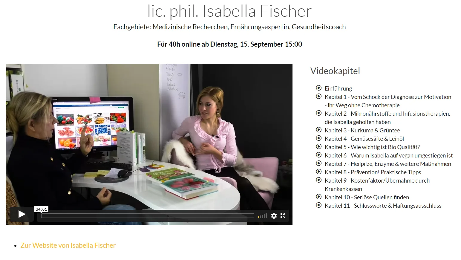 Kongresspaket Integrative Krebsmedizin – Teil 2 4 Isabella Fischer, Referentin im Teil 2 Kongresspaket Integrative Krebsmedizin