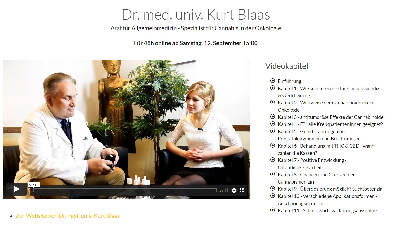 Kongresspaket Integrative Krebsmedizin – Teil 2 3 Dr. Kurt Blaas, Referent im Teil 2 Kongresspaket Integrative Krebsmedizin