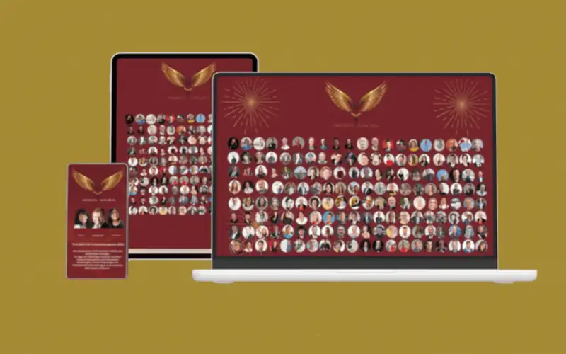 Kongresspaket Interviews – Videokurs zu innerer Freiheit 1 Mockup des Kongresspakets auf verschiedenen Geräten: Smartphone, Tablet und Laptop mit Teilnehmer-Portraits