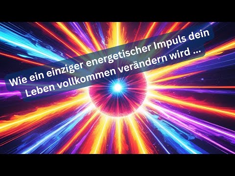 Körperaufrichtung – Energie-Coaching per Zoom 5 Videostandbild mit bunten Lichtstrahlen und Text zu energetischem Impuls