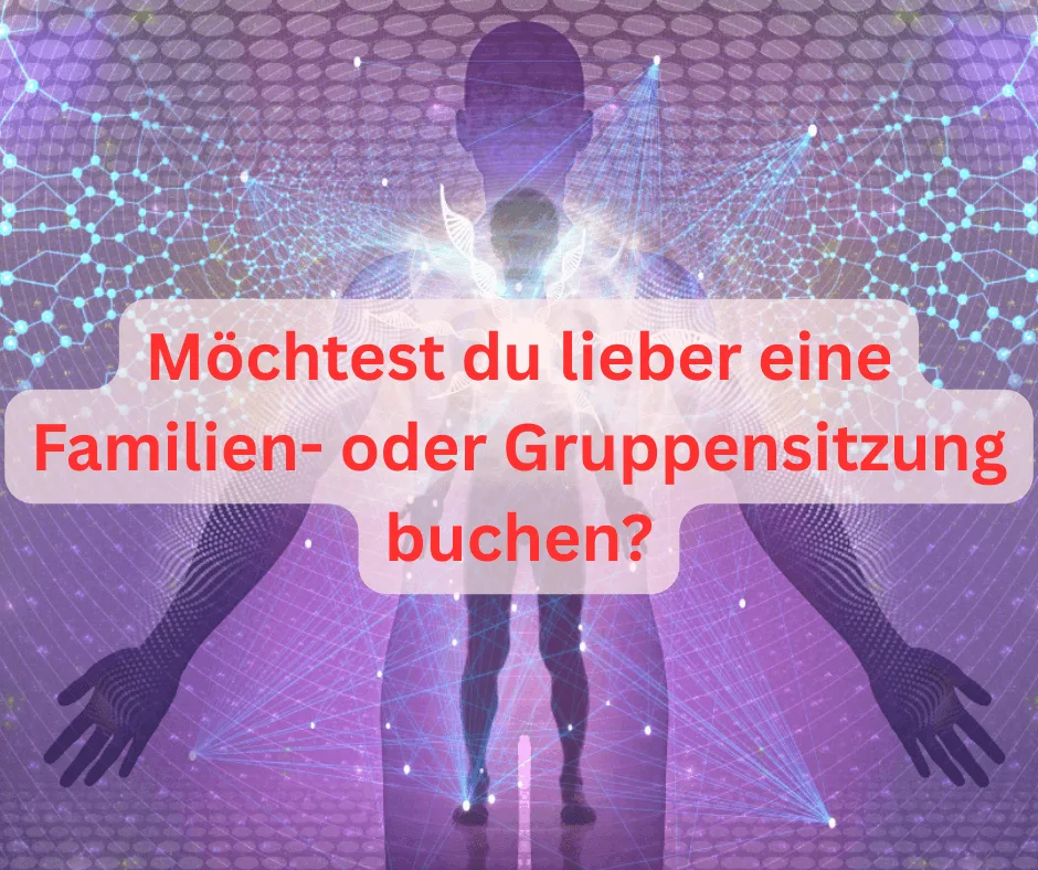 Körperaufrichtung – Energie-Coaching per Zoom 7 Digitale Figur mit energetischem Netzwerk und Frage zu Familien- oder Gruppensitzung