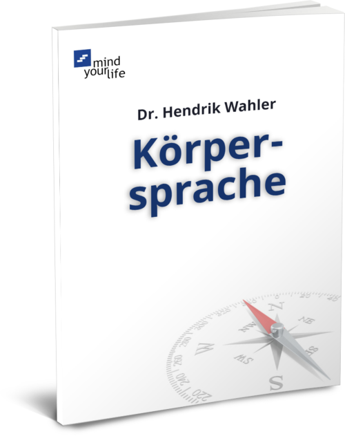 E-Book Cover Körpersprache von Dr. Hendrik Wahler mit mind yourlife Logo und Kompass
