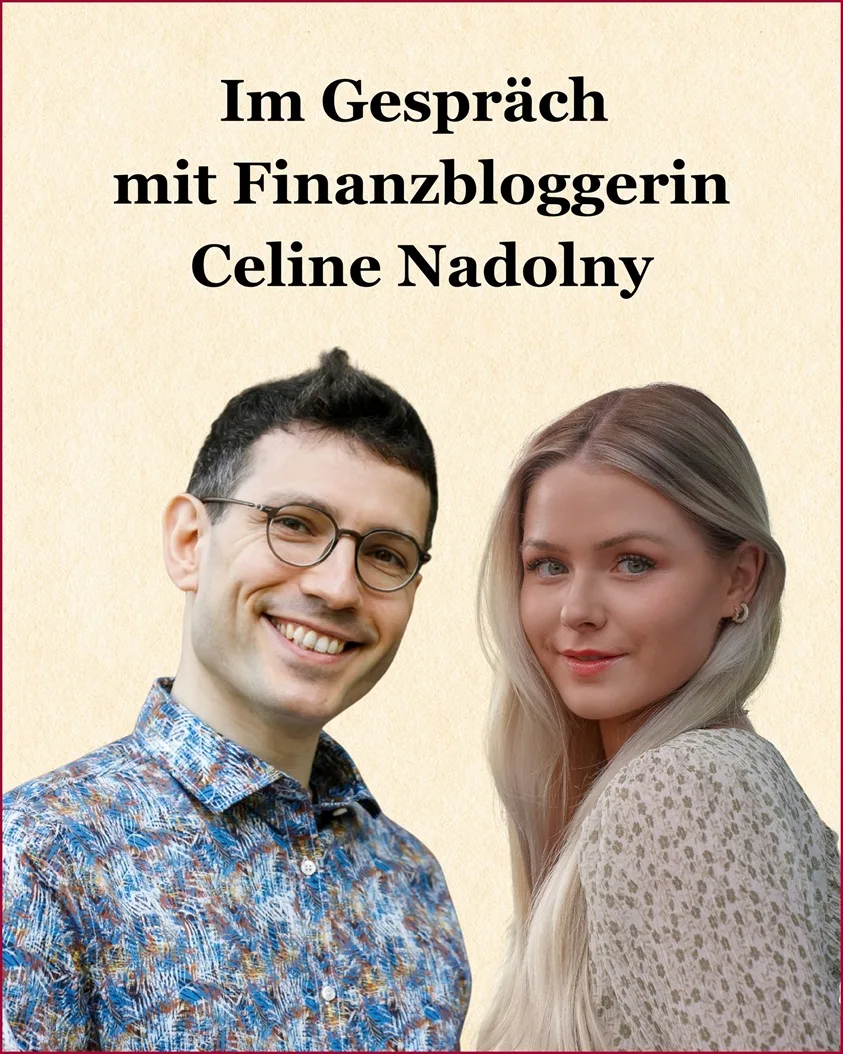 Porträt von Evgenij Unker und Celine Nadolny vor Creme-Hintergrund